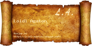 Loidl Agaton névjegykártya